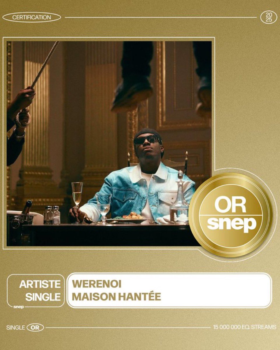 60SecWerenoi's tweet photo. 🚨 WERENOI obtient 4 certifications ! 

▫️BALMAIN 📀
▫️MAISON HANTÉE 📀
▫️LOCATION 💿
▫️LA FAMINE (ft. GAZO) 📀 https://t.co/sKbFxAJZnX