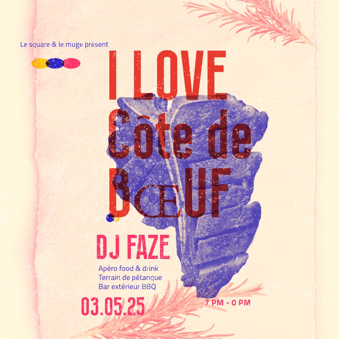 Samedi soir les amis ça se passe au Square en mode été!! Terrasse, terrain de pétanque, Bar extérieur, Monsieur Dj FAZE aux platines, Michel ressort ses barbecues et ses plus belles côtes de bœuf!!!! De la viande grillée au menu mais pas que…On va se régaler!!!