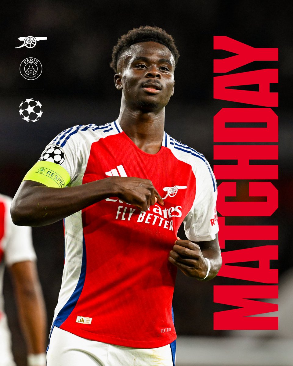 🔴 𝗠𝗔𝗧𝗖𝗛𝘿𝘼𝙔 ⚪️

🆚 PSG
🕗 8pm (UK)
🏆 Champions League
🏟️ Arsenal Stadium