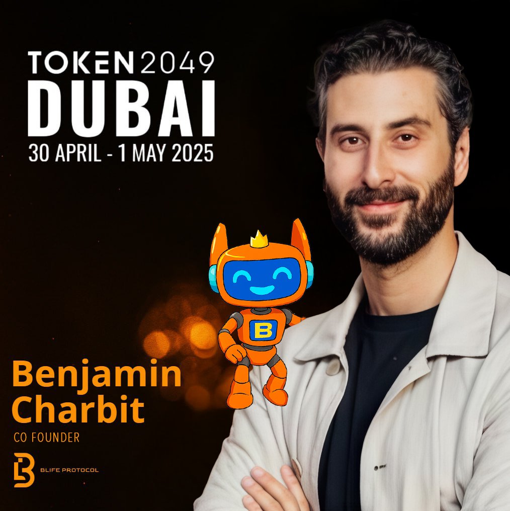 🚨 Let's connect!

<a href="/Ben_Charbit/">Ben.₿LIFE 🟧 $BLIFE</a>, Co founder of <a href="/BLIFEProtocol/">BLIFE Protocol</a>, will be at <a href="/token2049/">TOKEN2049</a> Dubai, during the Portco Day hosted by <a href="/animocabrands/">Animoca Brands</a>.

In one of the biggest #web3 gathering, Benjamin stands as the voice for building on Bitcoin. 🟧