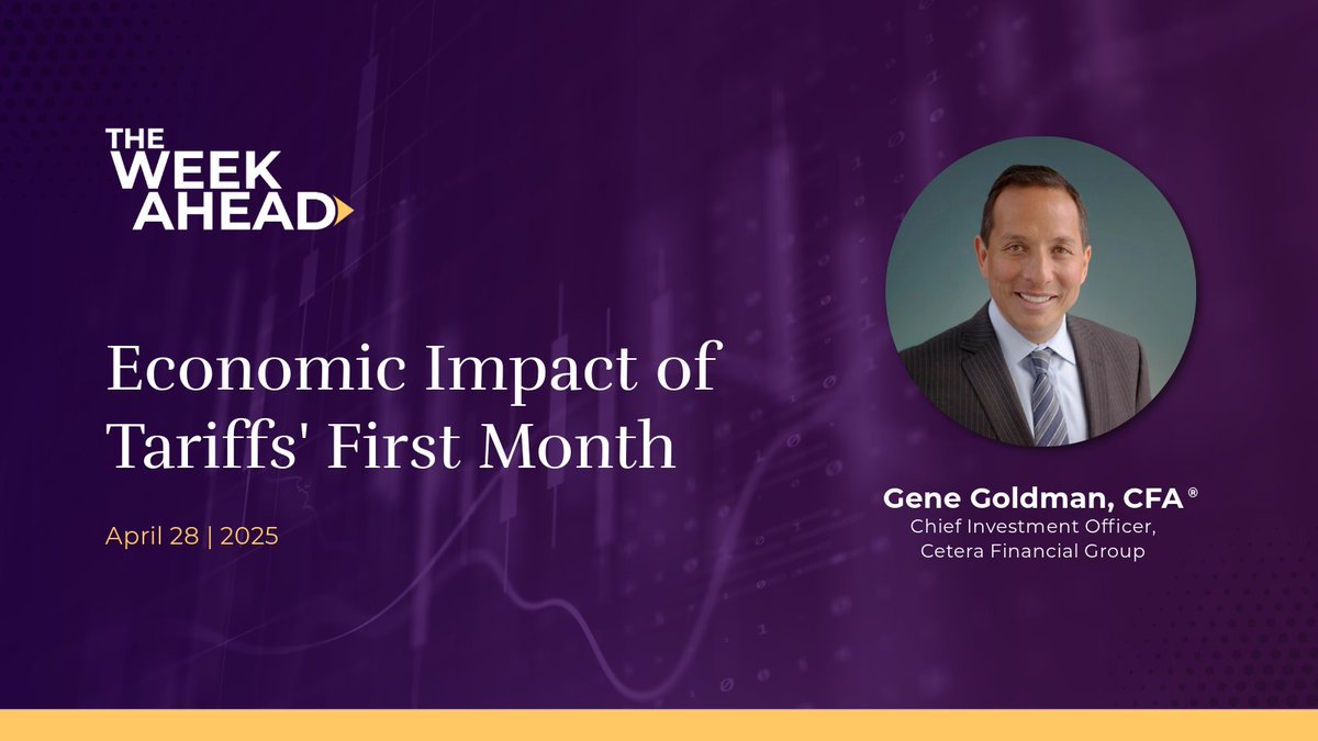 Cetera (@ceterafinancial) on Twitter photo This week we get our first key readings on tariffs' impact on our economy. Join CIO <a href="/GeneGoldman/">Gene Goldman, CFA</a> on #TheWeekAhead as he explains how 2 key reports will begin to show us how the markets & economy have reacted to the tariffs' first month of implementation. cetera.com/research-and-i… This week we get our first key readings on tariffs' impact on our economy. Join CIO <a href="/GeneGoldman/">Gene Goldman, CFA</a> on #TheWeekAhead as he explains how 2 key reports will begin to show us how the markets & economy have reacted to the tariffs' first month of implementation. cetera.com/research-and-i…