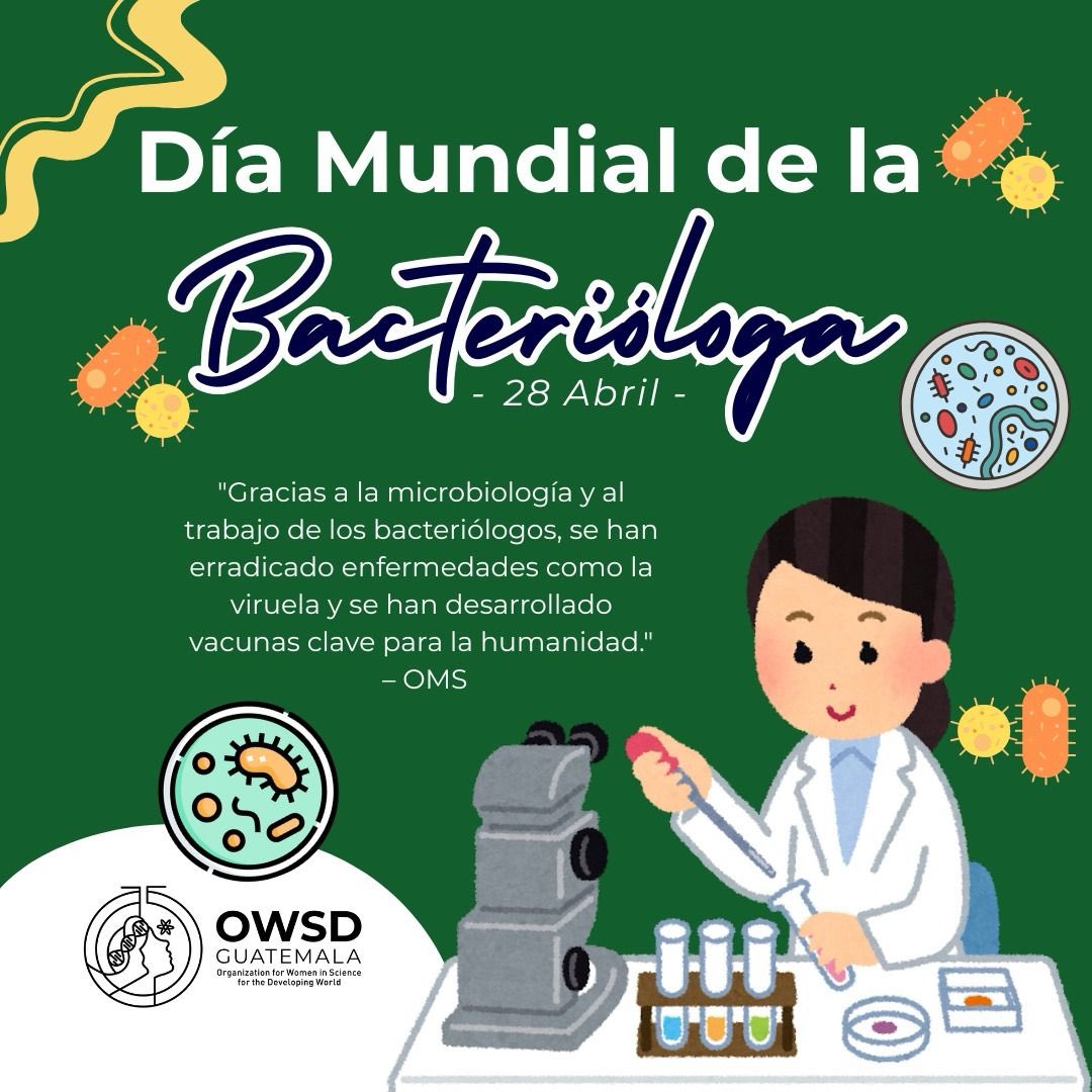 🔬 Hoy celebramos a las bacteriólogas, guardianas invisibles de la salud y el conocimiento.
Gracias por investigar, prevenir y construir ciencia con voz propia. 💜🧫
#DíaDeLaBacterióloga #OWSD #MujeresEnCiencia