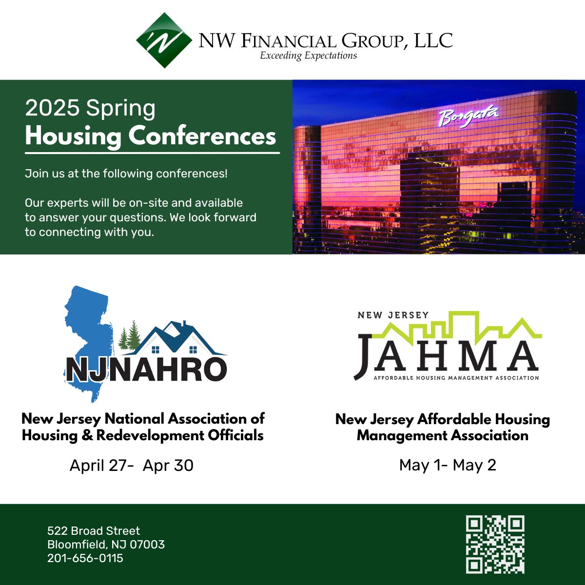 NWFinancialGrp's tweet image. Meet our experts at the Spring Housing Conferences!
Whether you have questions or just want to network, we’d love to connect with you.
#NJJAHMA
#NJNAHRO
#SpringConference
#AffordableHousing
#HousingProfessionals
#HousingConference