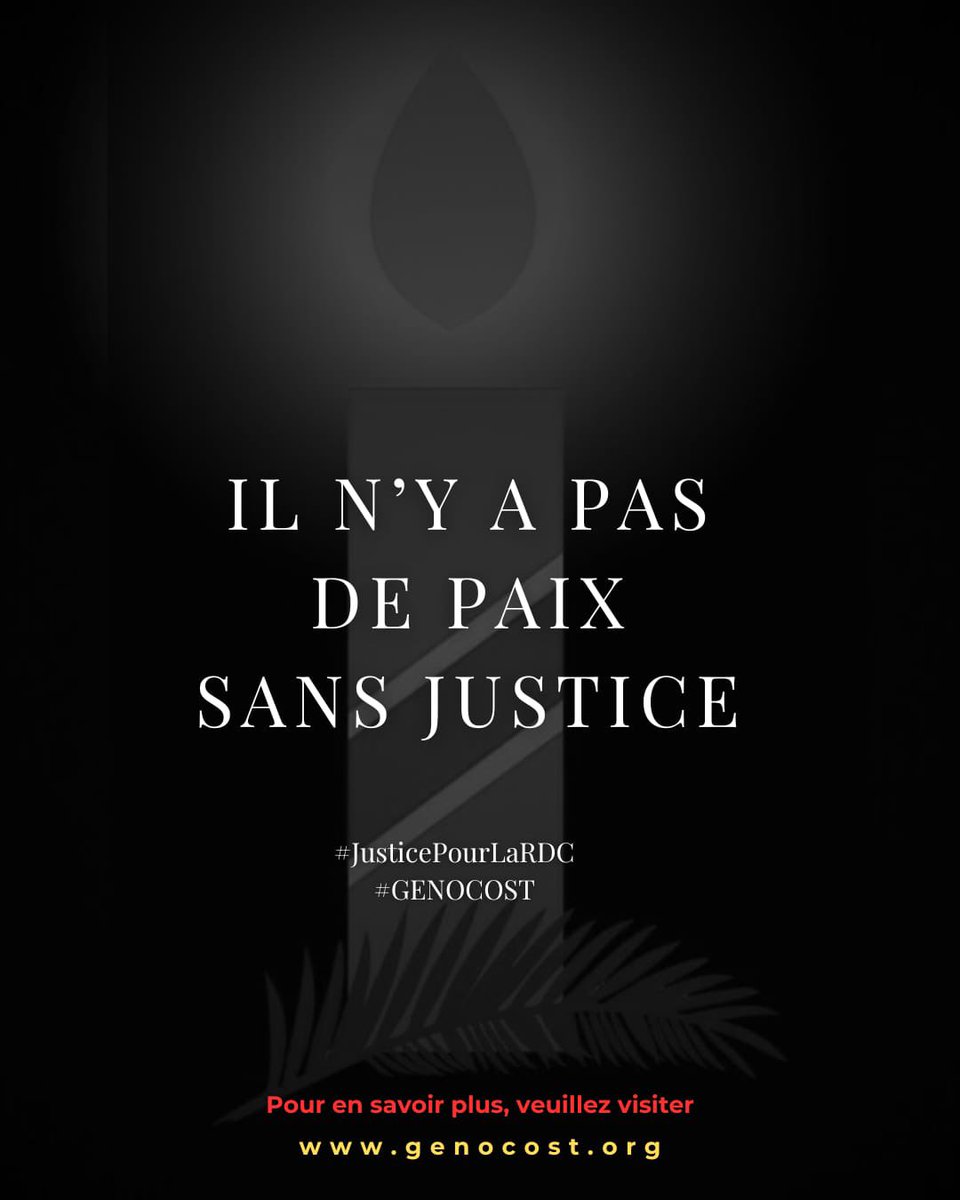 BONUS

Le silence complice des grandes puissances

« On sacrifie la justice sur l’autel de la paix ; finalement, on n’a ni paix, ni justice. » ~ <a href="/DenisMukwege/">Denis Mukwege</a> 

<a href="/US_SrAdvisorAF/">U.S. Senior Advisor for Arab and African Affairs</a> a parfaitement raison.
Les États-Unis disposent de tous les moyens nécessaires pour agir face au