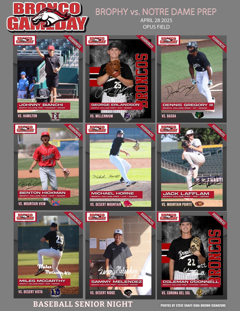 Brophy Athletics (@brophyathletics) on Twitter photo BASEBALL SENIOR NIGHT / Brophy welcomes Notre Dame Prep for the final regular season game and senior night. The ceremony will follow the game. Catch the game on the <a href="/NFHSNetwork/">NFHS Network</a> via <a href="/VarsityShow/">Varsity Sports Show-- Varsity Media Foundation</a> BASEBALL SENIOR NIGHT / Brophy welcomes Notre Dame Prep for the final regular season game and senior night. The ceremony will follow the game. Catch the game on the <a href="/NFHSNetwork/">NFHS Network</a> via <a href="/VarsityShow/">Varsity Sports Show-- Varsity Media Foundation</a>