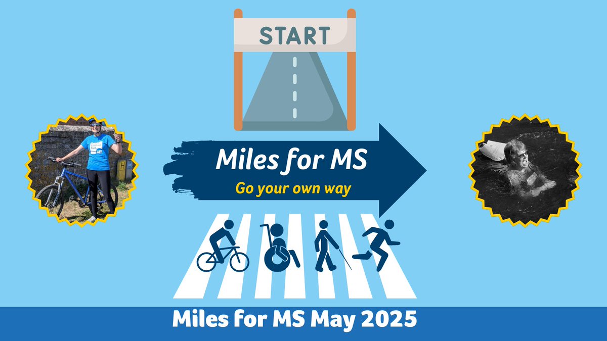 MSTrust's tweet photo. Ready? Set? Go!
#MilesForMS begins this week. A little each day, for all of May, move for MS!
Every mile matters this May, and could help people living with #MS.
Sign up today and be a part of the team.
#MultipleSclerosis
https://t.co/cBBRfrdGYk https://t.co/VdnbGp1b3h