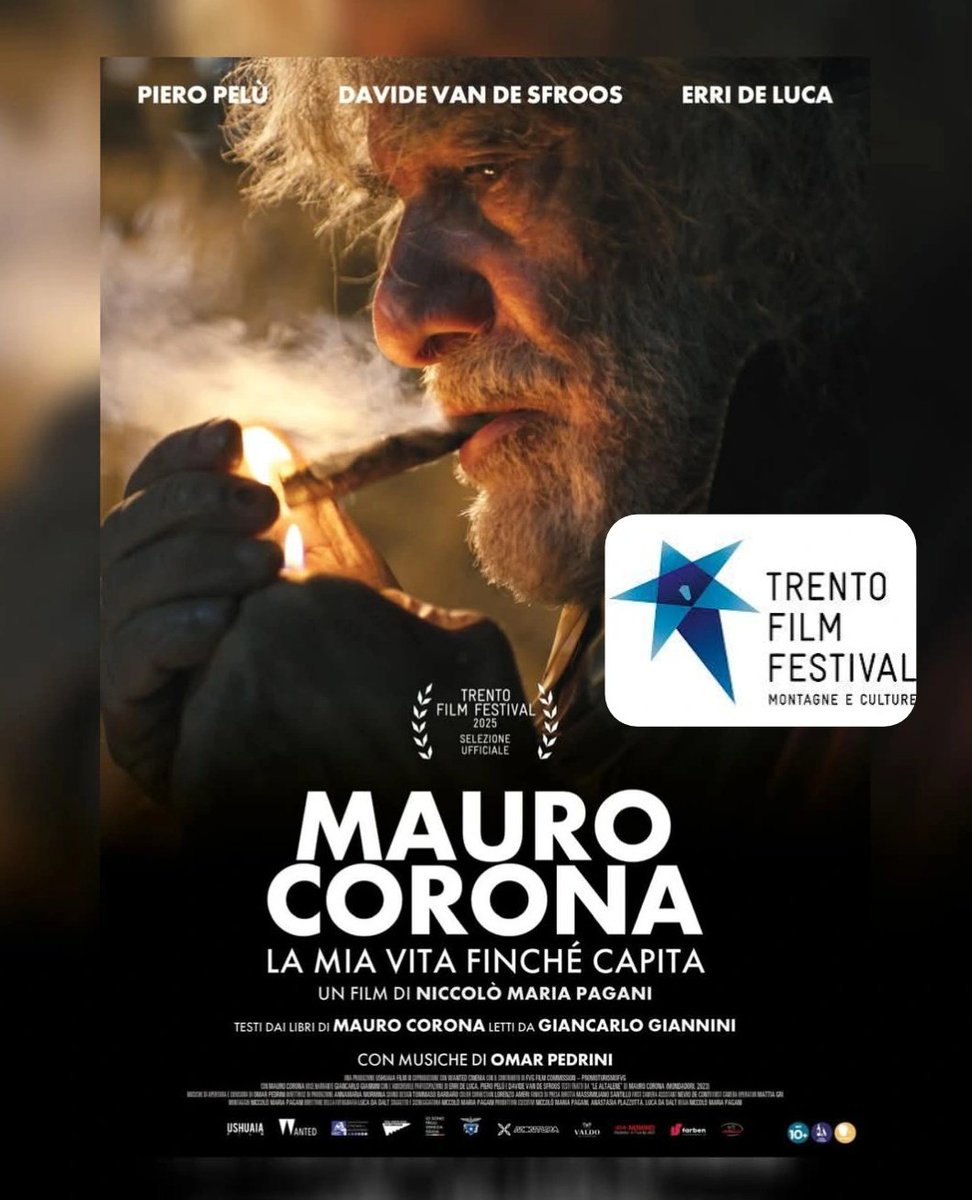Al Trento Film Festival nella serata del 2 maggio verrà presentato il film LA MIA VITA FINCHÉ CAPITA insieme a Mauro Corona, Davide Van De Sfroos, Mauro Gervasini e il regista Niccolò Maria Pagani e Simone Marchi. 
PRENOTA IL TUO POSTO AL LINK ⏬️
trentofestival.it/edizione-2025/…
#corona