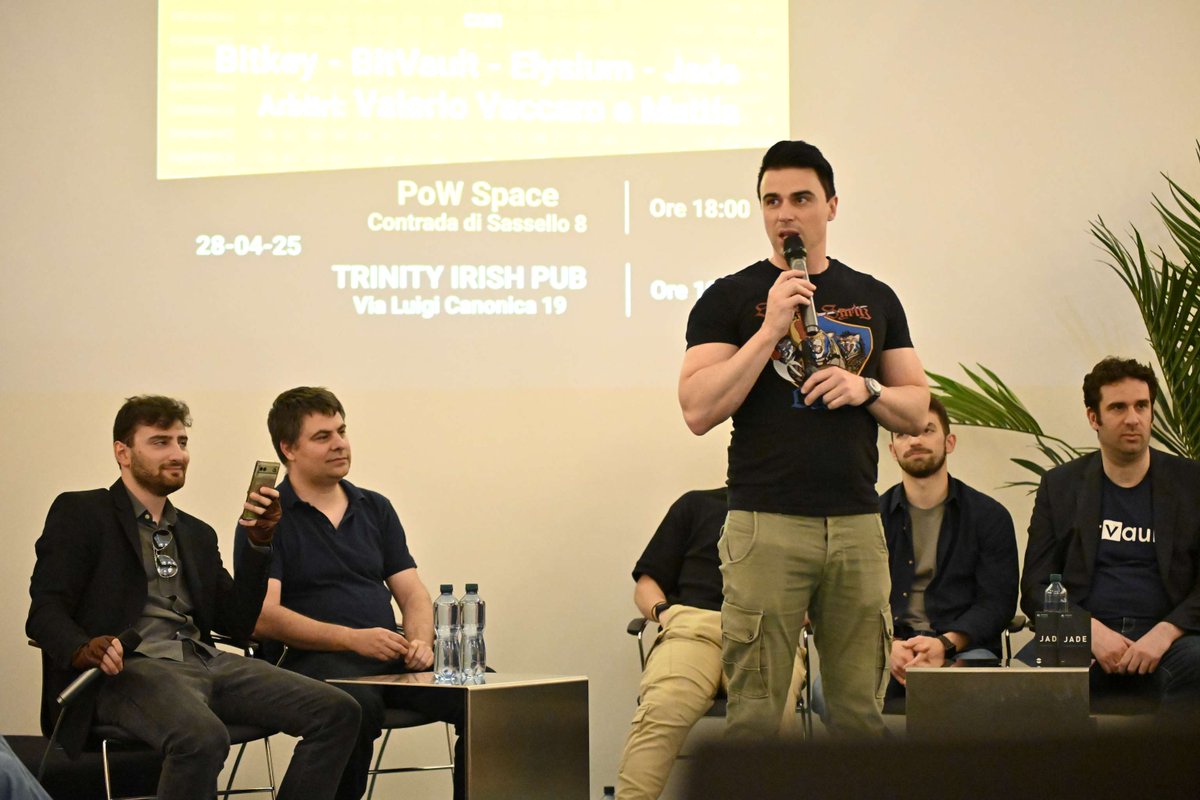 🚨 LIVE now: Accademia S₿AM Ep.4 at PoW space!

🎓 Wallet Showdown — real tools, real debates on Bitcoin self-custody.

🗓️ Today | 🕒 18:00 | 📍 PoW space, Lugano

🔐 Bitkey | BitVault | Elysium
⚖️ Moderators: Valerio Vaccaro &amp; Mattia

🍹 Satoshi Spritz aperitivo after!