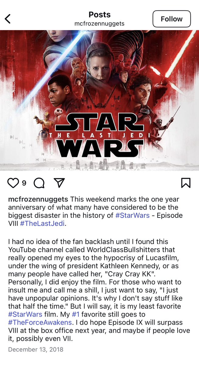 KnightsofMelvin's tweet photo. @McXJ9Nuggets @StarTriggered25 @AirlockOpen You like the Last Jedi too #ReyBoy https://t.co/2IPwtUNWRm