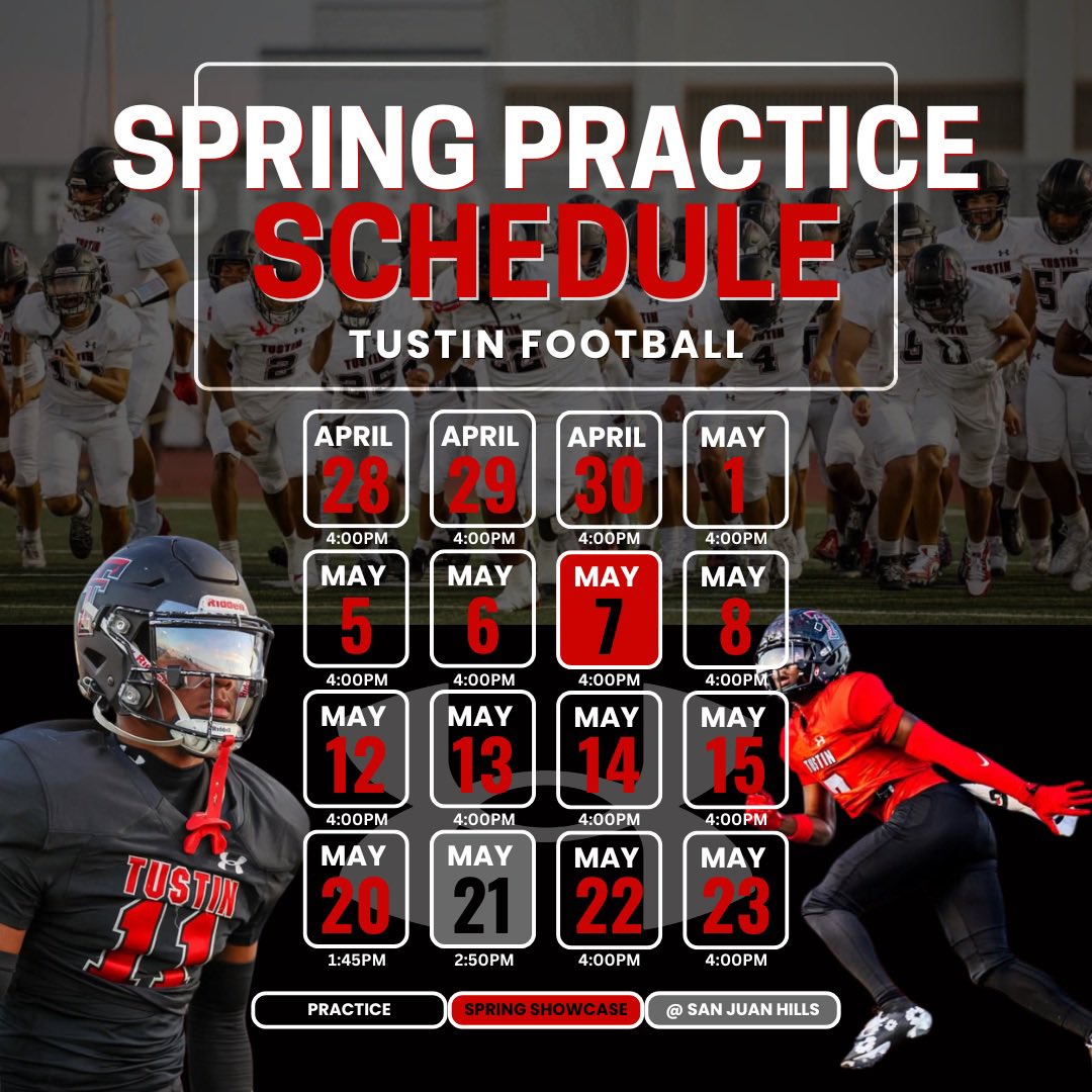Tiller_Football's tweet photo. DAY 1 is here! Spring ball is officially on the ⏰ #TTown #TustinFootball https://t.co/Dowwj5NIyF