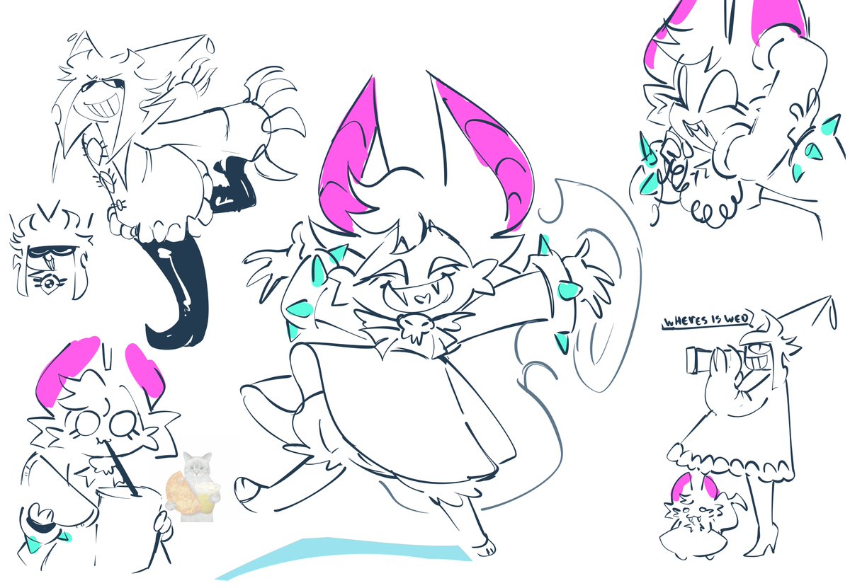 i did some doodles fanart heheh <a href="/NyanaKnifegal/">🐈‍⬛Wednesday🦇🦨</a>