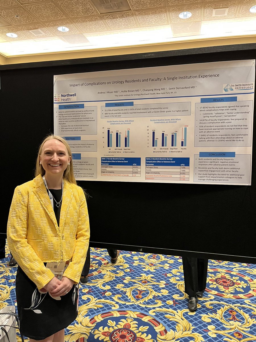 Northwell Urology (@smithinsturo) on Twitter photo Our stellar Pgy-3 <a href="/Andrea_Moyer2/">Andrea Moyer</a> presenting on need for peer support from departmental colleagues after patient complications.
Complications can lead to:
- contemplating self harm
- increased alcohol/substance use
- depression
Action item: normalize/standardize peer support Our stellar Pgy-3 <a href="/Andrea_Moyer2/">Andrea Moyer</a> presenting on need for peer support from departmental colleagues after patient complications.
Complications can lead to:
- contemplating self harm
- increased alcohol/substance use
- depression
Action item: normalize/standardize peer support