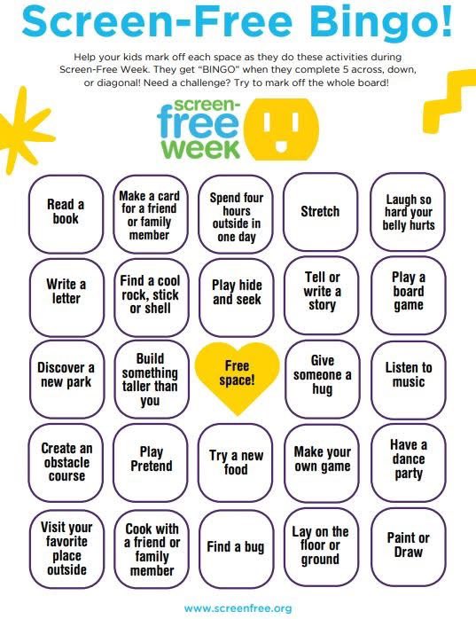 In the children’s SMSC assemblies this week, the theme is ‘Screen Free Week’. 
This promotes many wonderful activities that children could do away from screens, involving exploring and discovering nature, completing physical activity or producing a craft project. 🌳🚴👩‍🎨