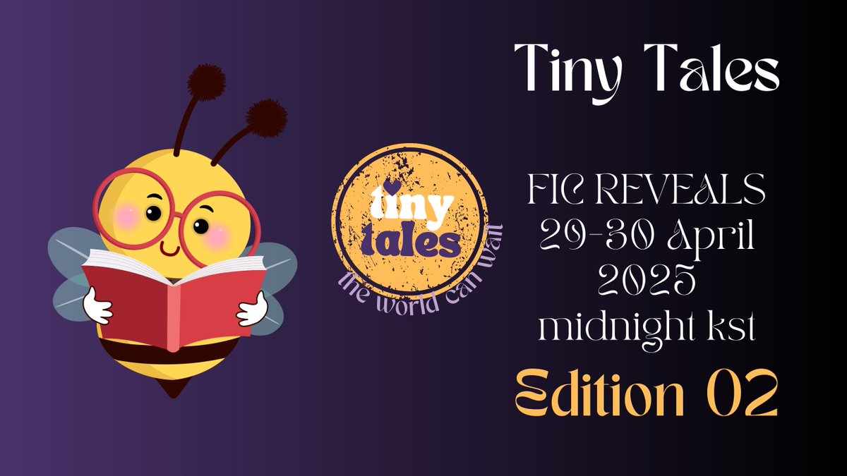 tinysagafest's tweet photo. Bzzzz bzzzz busy bees!! Beeeee there at midnight KST tomorrow for reveals!!
#TinyTales #Edition02 #BeeThereJustBeeThere #ReaderBees #WeAreBuzzing https://t.co/4jtoJEDZTW