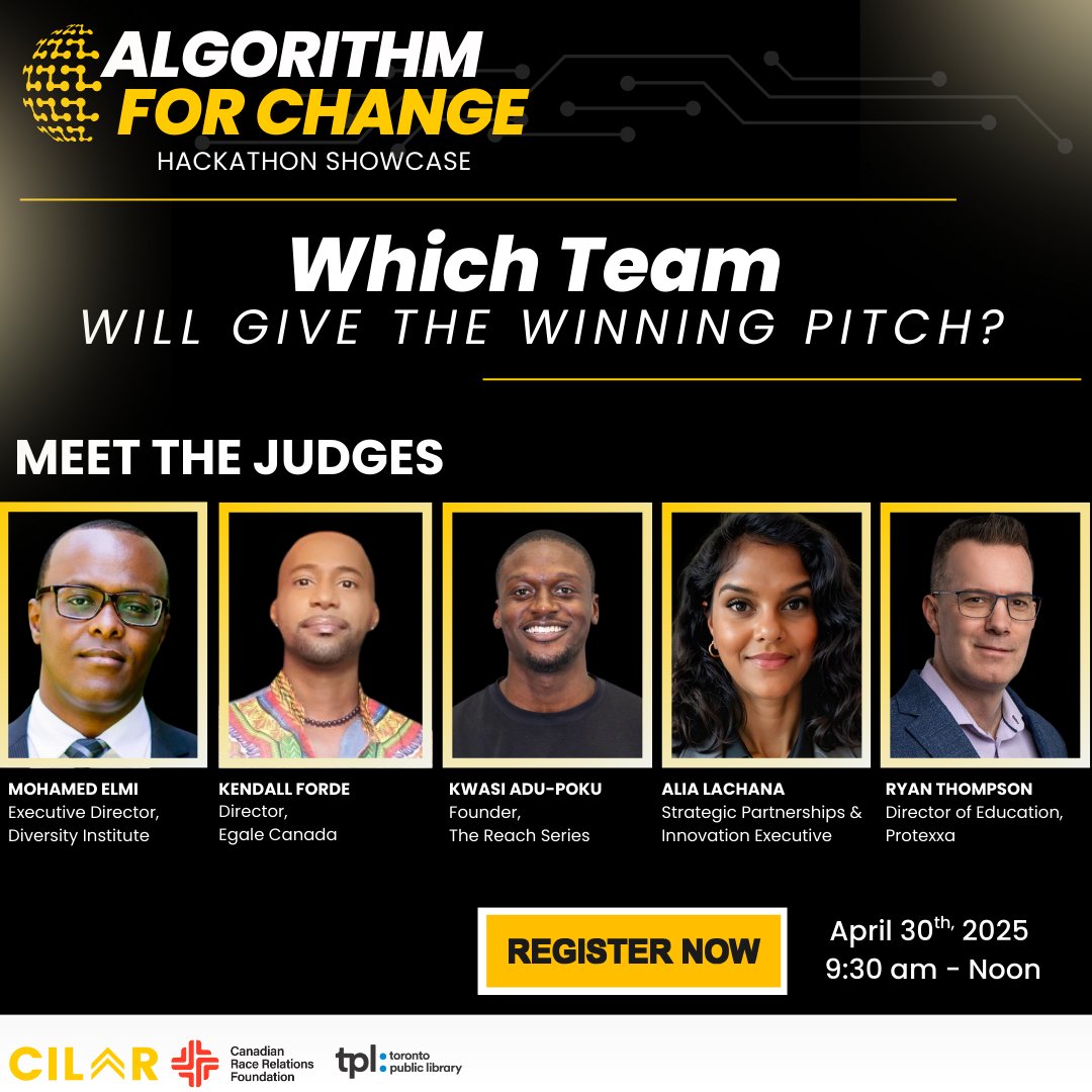 Meet the Judges for Algorithm for Change! 🚀

On April 30, our finalists will pitch their solutions to an outstanding panel of leaders driving innovation, inclusion, and digital impact!
Get on the waitlist today — loom.ly/QC1cDA8