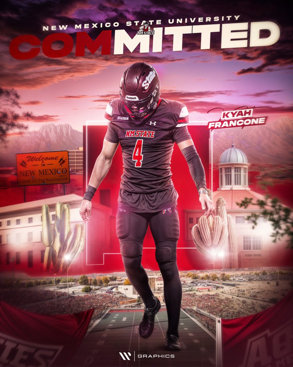 Kyah Francone (@kyahfrancone) on Twitter photo Locked In! D1 FBS <a href="/NMStateFootball/">New Mexico State Football</a>
Thanks to everyone who made it possible. AGTG🙏🏽 #aggiesup
<a href="/Coach_Fishback/">Nelson Fishback</a> <a href="/Coach_TSanchez/">Coach Tony Sanchez</a> <a href="/SCLancerNation/">Salpointe Football</a> <a href="/arnhp/">pierre arnaud</a> <a href="/AZKicking/">AlexZendejasKicking&Training</a>
<a href="/CoachEricRogers/">Eric Rogers</a> Locked In! D1 FBS <a href="/NMStateFootball/">New Mexico State Football</a>
Thanks to everyone who made it possible. AGTG🙏🏽 #aggiesup
<a href="/Coach_Fishback/">Nelson Fishback</a> <a href="/Coach_TSanchez/">Coach Tony Sanchez</a> <a href="/SCLancerNation/">Salpointe Football</a> <a href="/arnhp/">pierre arnaud</a> <a href="/AZKicking/">AlexZendejasKicking&Training</a>
<a href="/CoachEricRogers/">Eric Rogers</a>