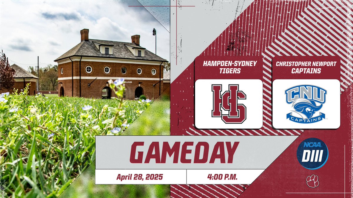 H-SC Athletics (@hscathletics) on Twitter photo It's Game⚾️Day! <a href="/HSC_Baseball/">Hampden-Sydney Baseball</a> (18-20) welcomes Christopher Newport (19-17) in a non-conference home game at 4 p.m. It's the regular season finale. #RollTigers🐅 #ODAC #d3baseball
🆚 CNU
🕰️ 4 p.m.
📍 Yank Bernier Field / Hampden-Sydney, VA
📺🎧📊 bit.ly/3EKmOB2 It's Game⚾️Day! <a href="/HSC_Baseball/">Hampden-Sydney Baseball</a> (18-20) welcomes Christopher Newport (19-17) in a non-conference home game at 4 p.m. It's the regular season finale. #RollTigers🐅 #ODAC #d3baseball
🆚 CNU
🕰️ 4 p.m.
📍 Yank Bernier Field / Hampden-Sydney, VA
📺🎧📊 bit.ly/3EKmOB2