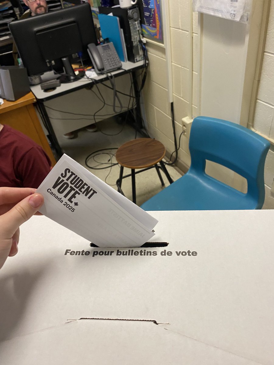 InvernessECA's tweet photo. Our Grade 9 Citizenship class, led by Mr. Timmons, organized a Student Vote alongside the federal election! Proud to see our students leading, learning, and living democracy in action. #StudentVote #CivicEngagement https://t.co/0w72ImhaHv