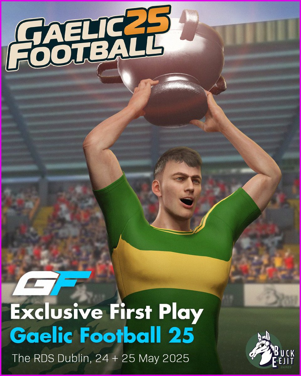 Come say hi to us at GamerFest Dublin this May! 🎮💥

Gaelic Football 25 launches in summer 2025 on Xbox Series X|S, PS5, and PC. 🏐

Whether you’re a lifelong fan or a newcomer, now’s your chance to experience the game before anyone else!

#GaelicFootball #VideoGame