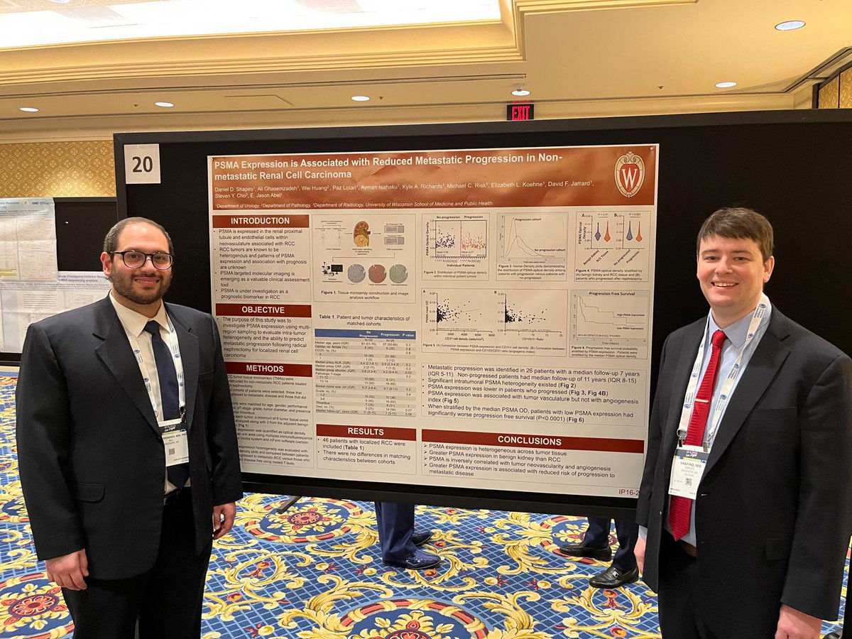 Daniel Shapiro (@d_shapiro1) on Twitter photo Great job pgy5 <a href="/aghasemzadeh1/">Ali Ghasemzadeh, MD, PhD</a> on your poster #AUA25! <a href="/WiscUroOnc/">UW Urologic Oncology</a> <a href="/UroOnc/">Society of Urologic Oncology</a> <a href="/ejasonabel/">E Jason Abel</a> Great job pgy5 <a href="/aghasemzadeh1/">Ali Ghasemzadeh, MD, PhD</a> on your poster #AUA25! <a href="/WiscUroOnc/">UW Urologic Oncology</a> <a href="/UroOnc/">Society of Urologic Oncology</a> <a href="/ejasonabel/">E Jason Abel</a>