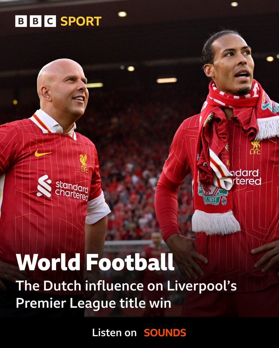 BBC World Service Sport (@bbcwssport) on Twitter photo How did Arne Slot and Virgil van Dijk make history for Liverpool and the Netherlands? ๐ด๐ณ๐ฑ
Former Liverpool and Netherlands player <a href="/sawe74/">Sander Westerveld Official</a> joins #BBCWorldFootball to look at the Dutch influence on #LFC's title-winning team. ๐
Listen ๐ง bbc.co.uk/sounds/play/p0โฆ
#BBCFootball How did Arne Slot and Virgil van Dijk make history for Liverpool and the Netherlands? ๐ด๐ณ๐ฑ
Former Liverpool and Netherlands player <a href="/sawe74/">Sander Westerveld Official</a> joins #BBCWorldFootball to look at the Dutch influence on #LFC's title-winning team. ๐
Listen ๐ง bbc.co.uk/sounds/play/p0โฆ
#BBCFootball