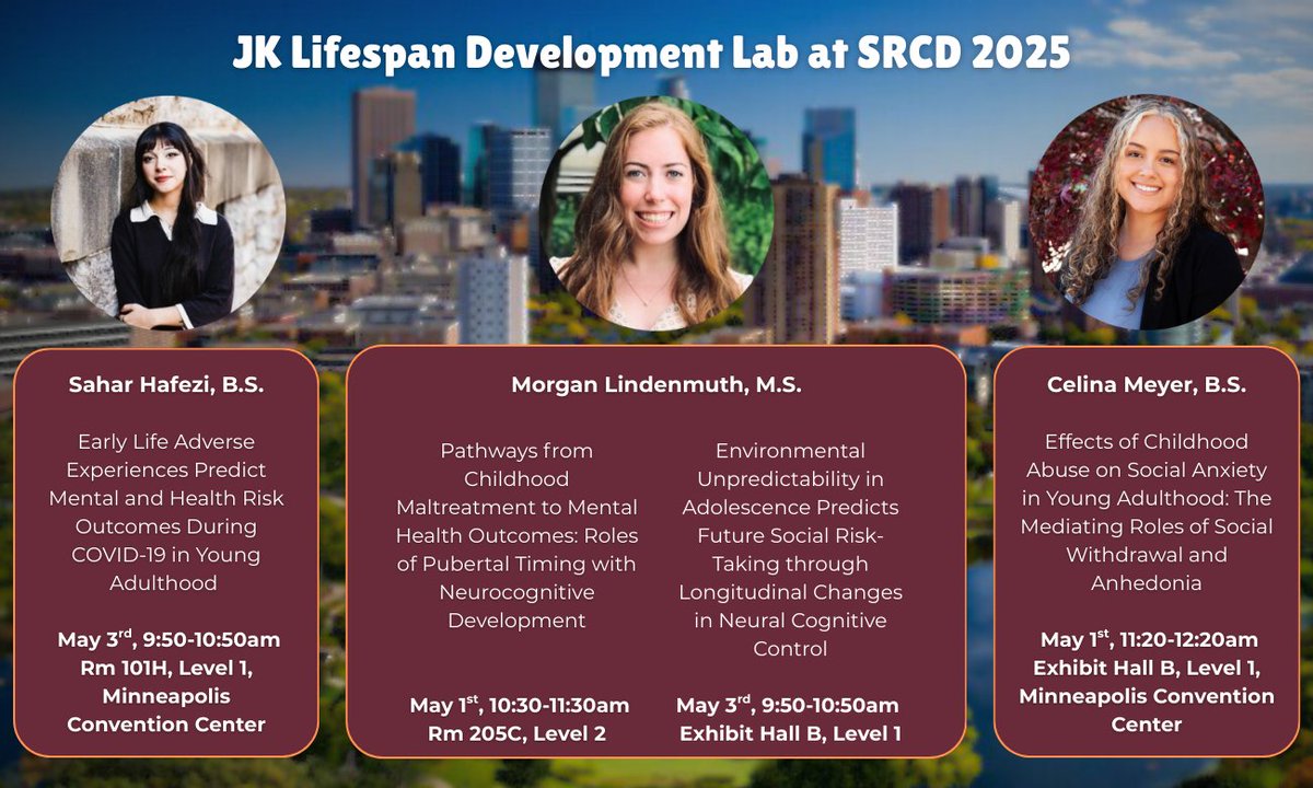 The JK Lifespan Lab is coming to Minneapolis! Come and chat with us at #SRCD2025