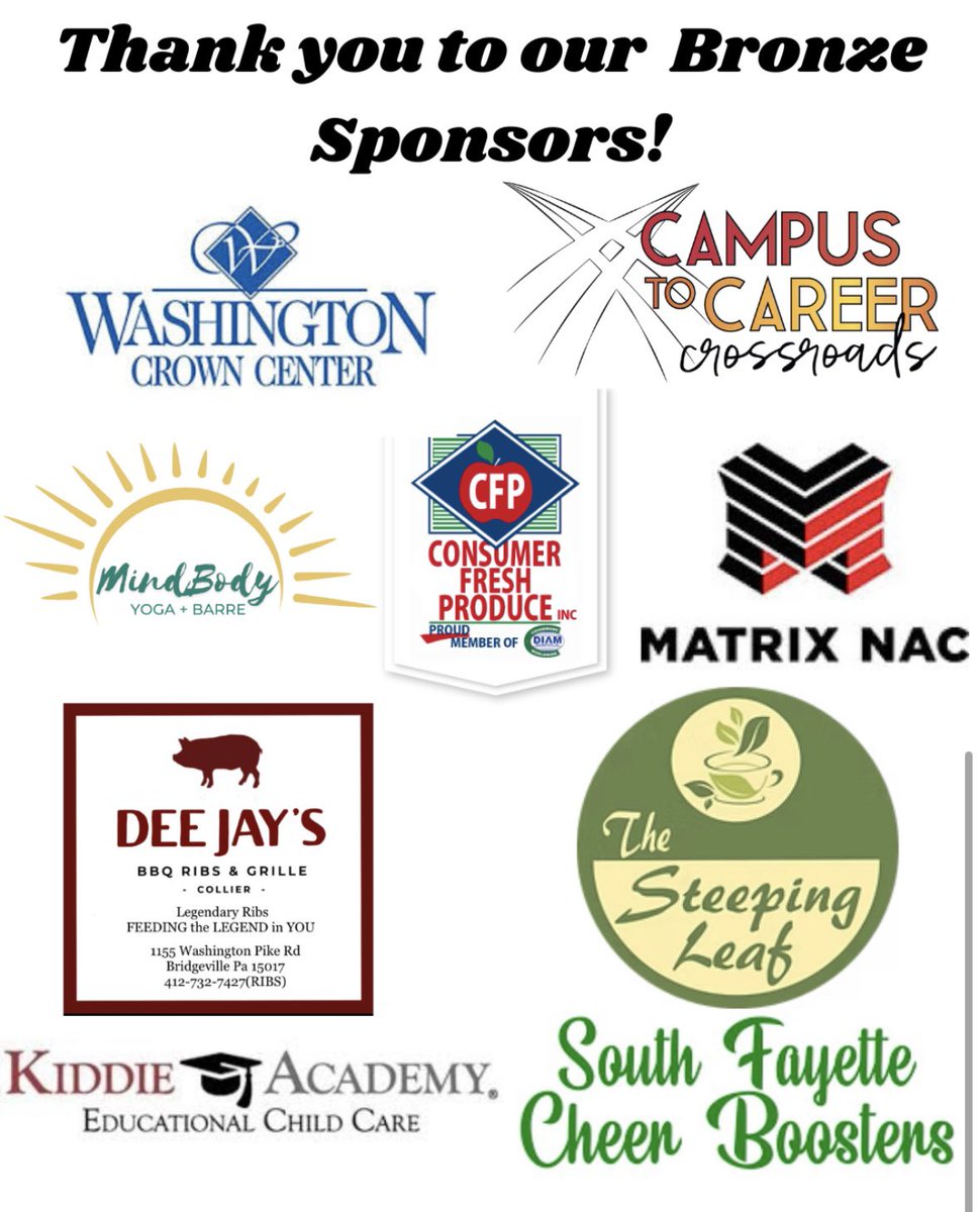 Thank you to our Bronze Sponsors!