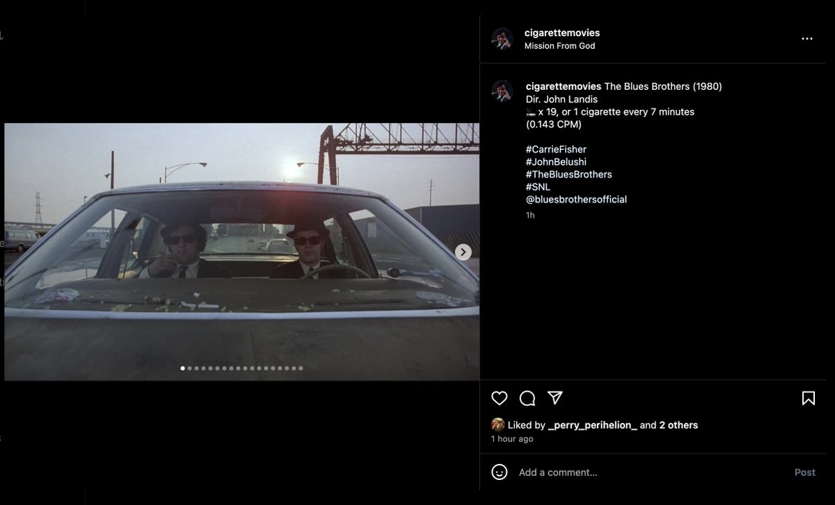 CIGARETTEMOVIES's tweet image. If you want to see the same bullshit that gets posted here but don't want to use this platform remember that the basis of this account is the website howmanycigarettes.com, but we also have accounts on Bluesky (bsky.app/profile/howman…) and Instagram (instagram.com/cigarettemovie…)