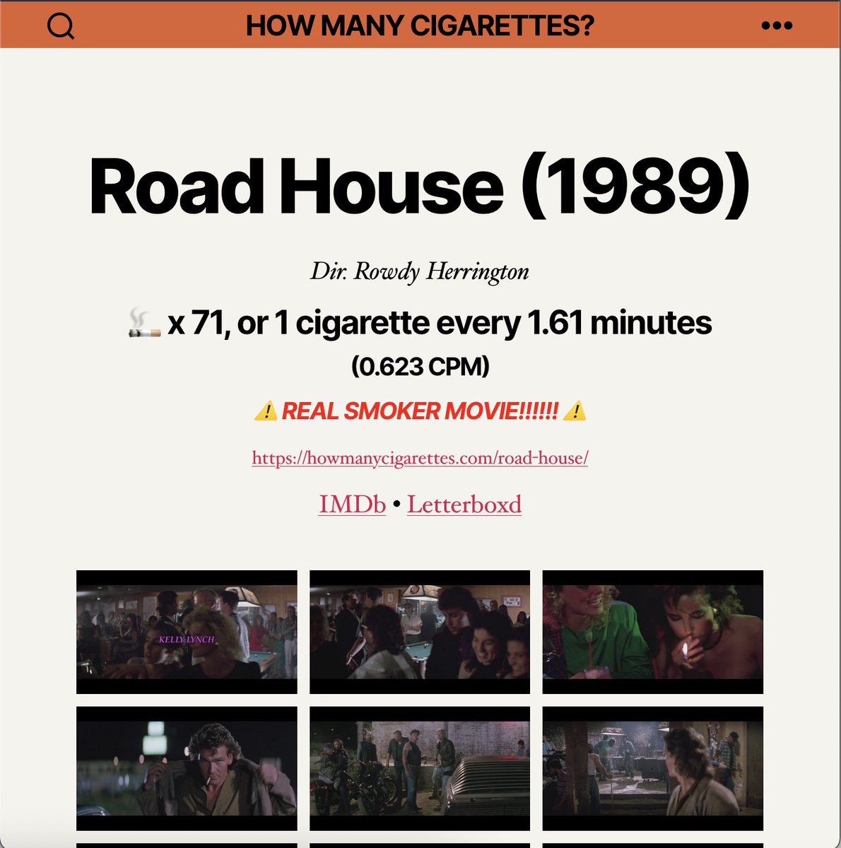 CIGARETTEMOVIES's tweet image. If you want to see the same bullshit that gets posted here but don't want to use this platform remember that the basis of this account is the website howmanycigarettes.com, but we also have accounts on Bluesky (bsky.app/profile/howman…) and Instagram (instagram.com/cigarettemovie…)