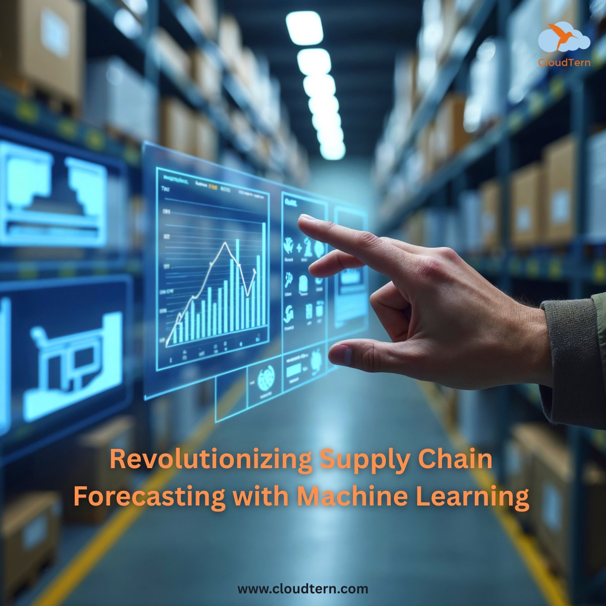Strengthen your supply chain with #AI. Leverage predictive analytics to forecast demand, mitigate disruptions, optimize inventory, and respond to market shifts. Connect with us at info@cloudtern.com or visit cloudtern.com.

#SupplyChainInnovation #CloudTern