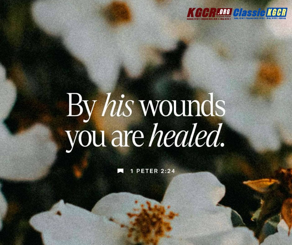 Your #GoodNewsVerse today comes from 1 Peter 2:24 “He himself bore our sins” in His body on the cross, so that we might die to sins and live for righteousness; “by His wounds you have been healed.”