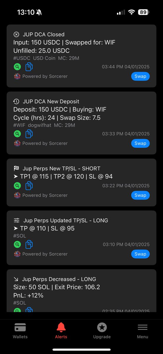 blchead | Falcon (@blchead) on Twitter photo As you know, since last week we’ve decided to submit our iOS app to <a href="/colosseum/">Colosseum</a> <a href="/tracksorcerer/">Sorcerer | Wallet Tracker</a> .
Ios app approved by Apple.
Expect all these notifications.
Choose your preferred trading bot or website and go there with one click by tapping “Swap.”
Subscribe on iOS - use it on TG As you know, since last week we’ve decided to submit our iOS app to <a href="/colosseum/">Colosseum</a> <a href="/tracksorcerer/">Sorcerer | Wallet Tracker</a> .
Ios app approved by Apple.
Expect all these notifications.
Choose your preferred trading bot or website and go there with one click by tapping “Swap.”
Subscribe on iOS - use it on TG
