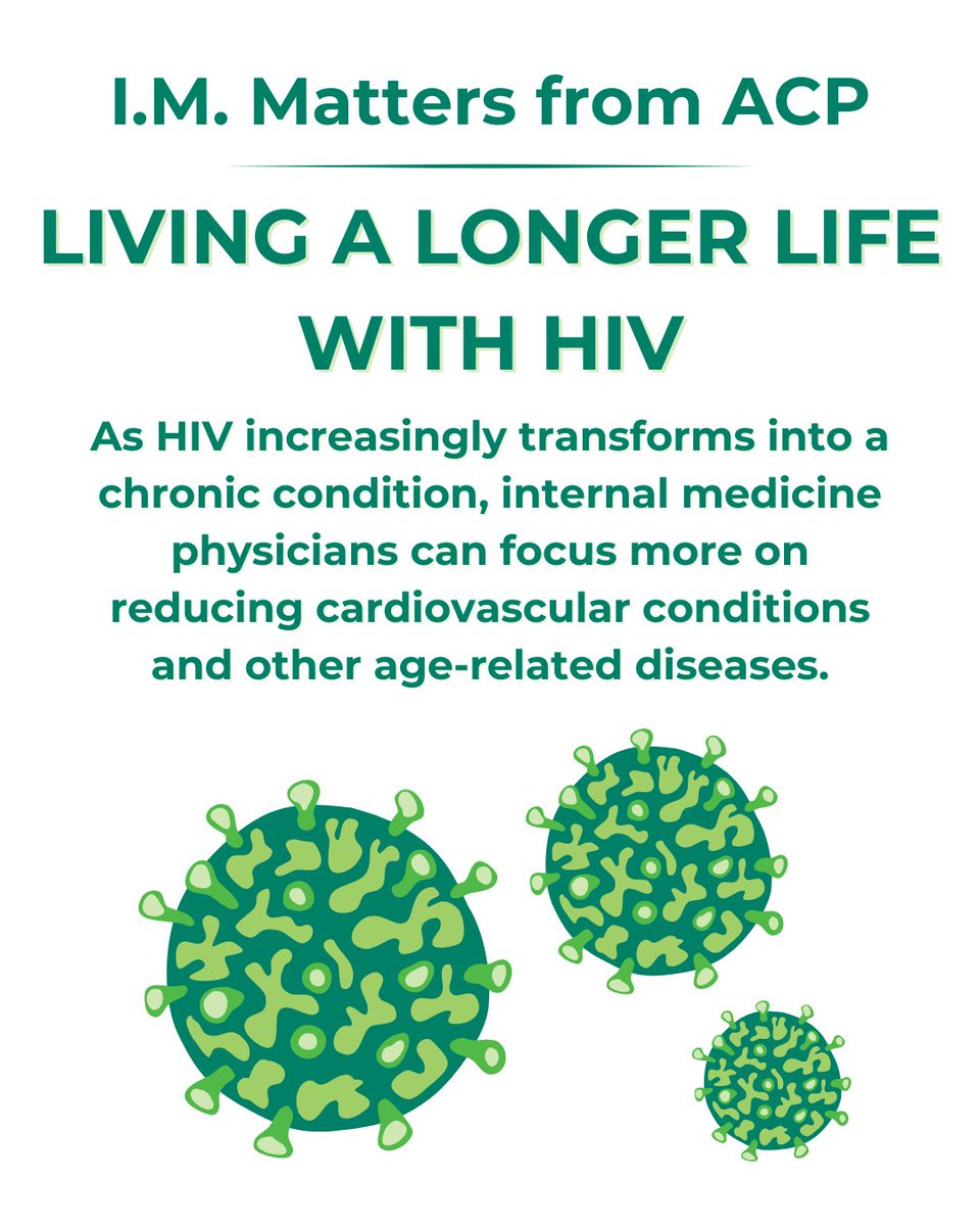 IowaACP's tweet image. As HIV increasingly transforms into a chronic condition, internal medicine physicians can focus more on reducing cardiovascular conditions and other age-related diseases.
🔗 Read more: l8r.it/BcU7