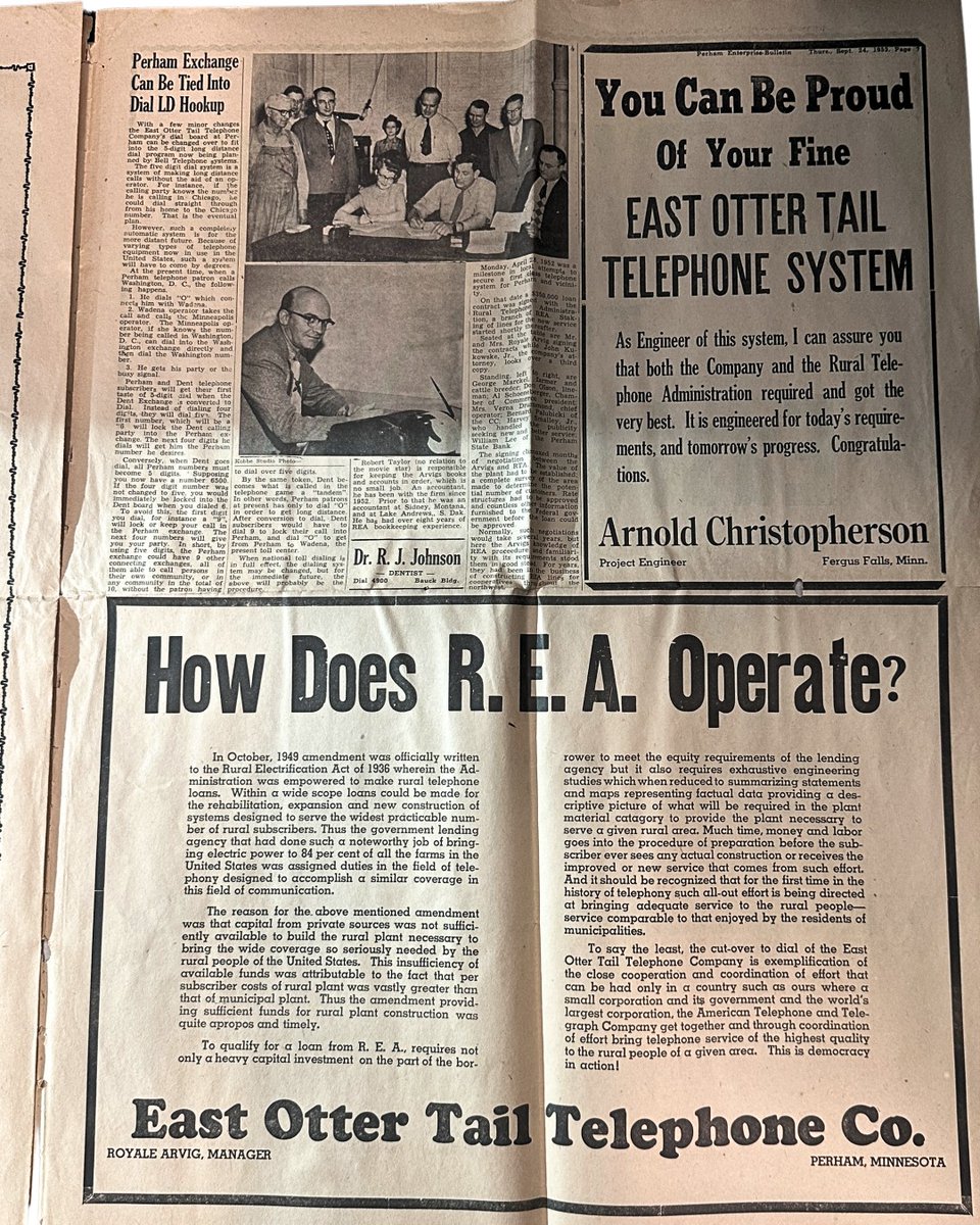 On this day in 1952, April 28th, Royale and Eleanor Arvig signed their first REA (Rural Electrification Administration) loan. A crucial step in bringing electricity to rural areas, transforming lives and communities.

#History #PerhamMN #Connection #Arvig75 #Arvig