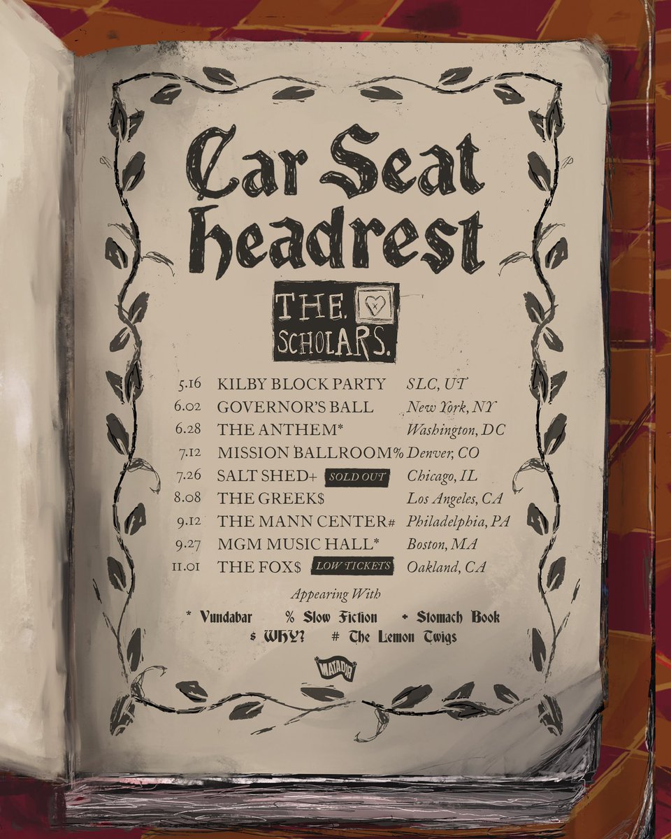 joining <a href="/carseatheadrest/">car seat headrest</a> for some shows in DC and Boston this summer 😜