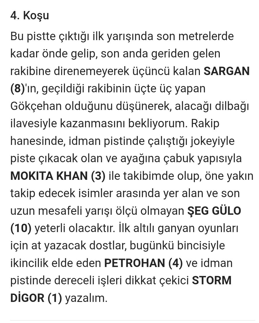 Sonu nereye gider bilmem ama MOKITA KHAN cazip konumuyla ikinci sıradan servis edilmiştir.
<a href="/UfkCakir/">Ufuk Çakır</a> 
sonduzluk.com