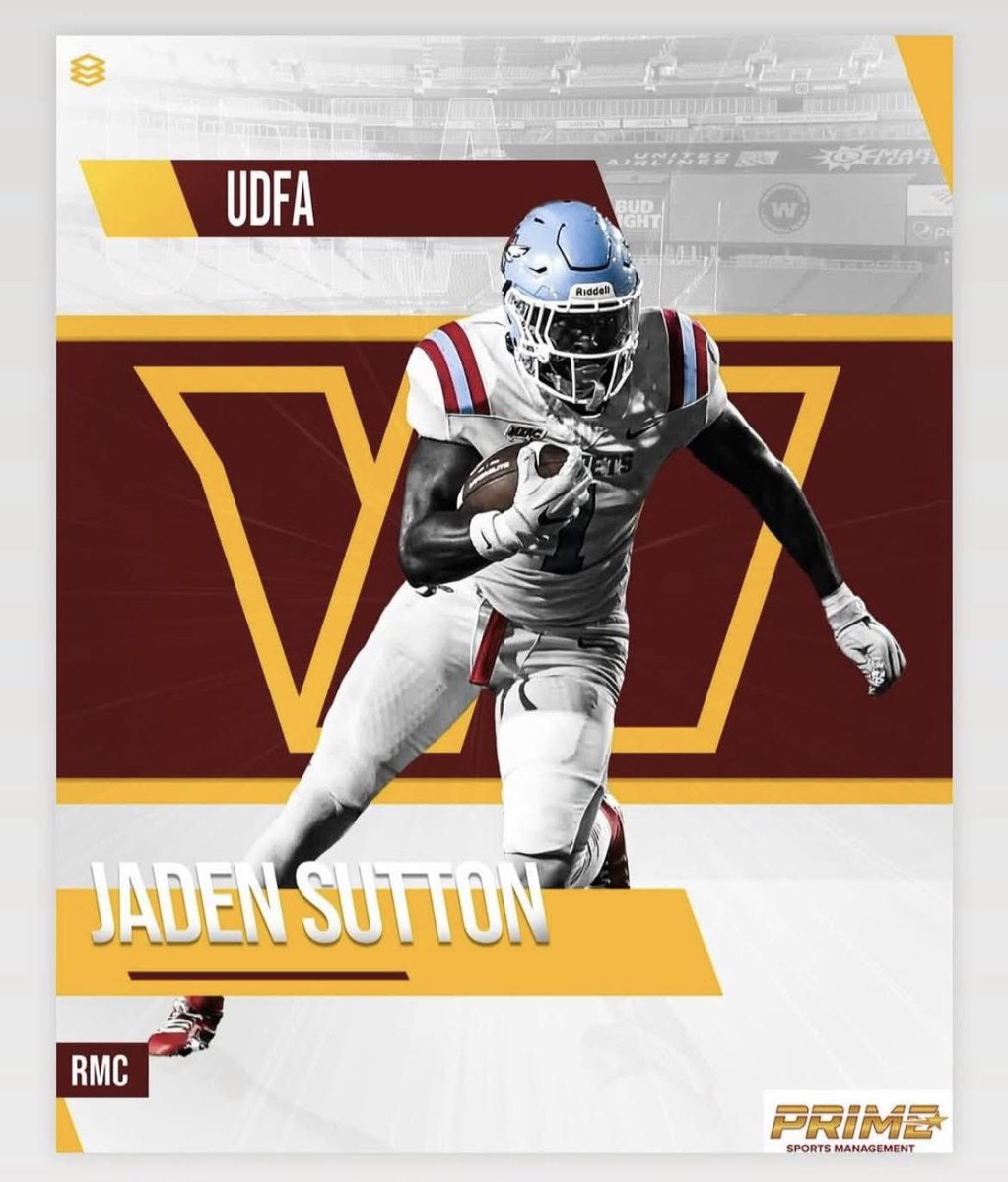 Jaden Sutton (RB) from Delaware State signed with the Washington Commanders as a free agent