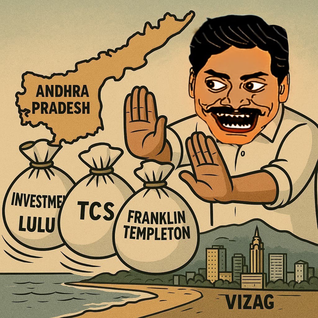 durgareddy_d's tweet photo. తనని దశాబ్దాలుగా ఓడిస్తున్న విశాఖపై పగబట్టిన జగన్...  విశాఖకి పెట్టుబడులు రాకుండా, పేటీయం బ్యాచ్ తో ఫేక్ ప్రచారం చేస్తూ, విశాఖ పై విషం చిమ్ముతున్నాడు.

#PsychoFekuJagan
#FekuJagan
#EndOfYCP
#AndhraPradesh https://t.co/MtJJtzqvMr