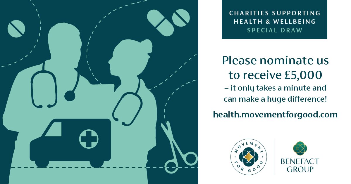 Please nominate us to receive £5,000 in the Benefact Group special draw:

health.movementforgood.com/index.php?cn=1…

#charity #charitysupport #helpraisefunds #weneedyoursupport #BloodBikes #MakeADifference #supportingthenhs #pleasenominateus #NominateNow #nominateACharity #movementforgood