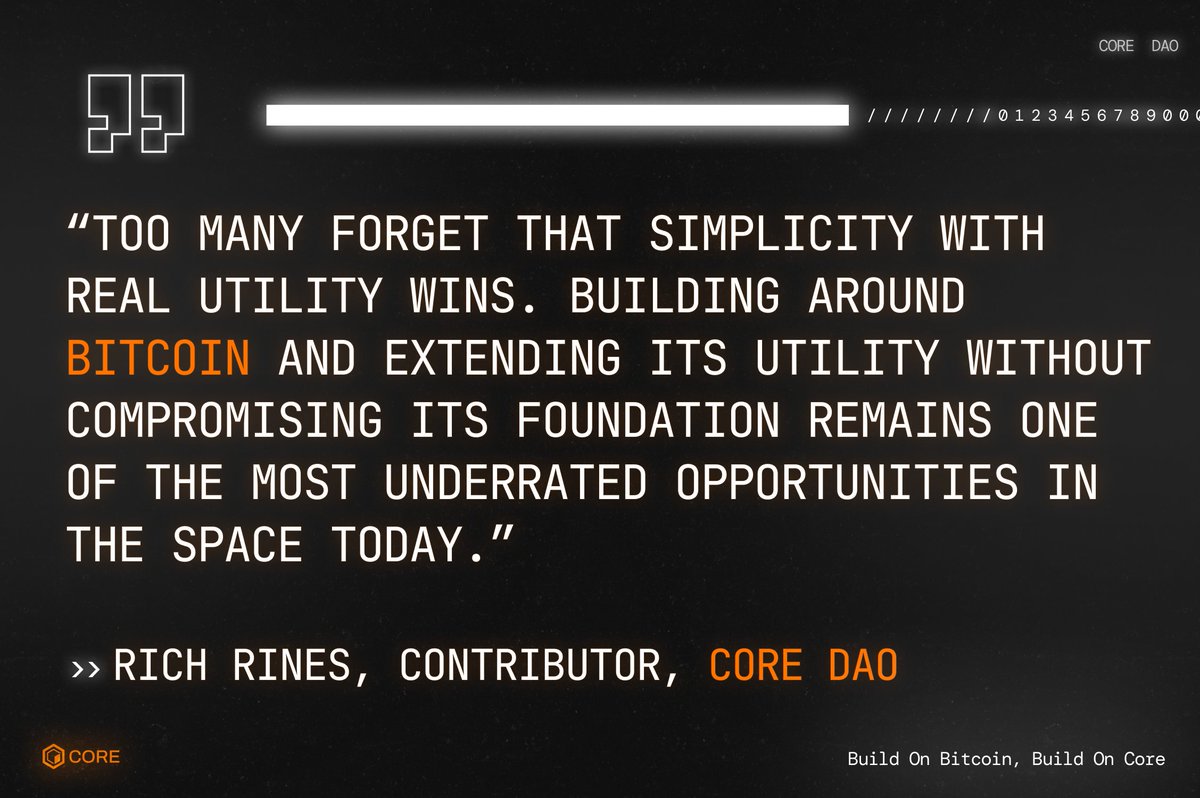 corechain_devs's tweet image. 🟠@Coredao_Org is focused on what matters: extending Bitcoin’s utility without compromising its foundation.

Real opportunities. Real utility.🪙

Build for Bitcoin. Build on Core. 🏗️🔶
