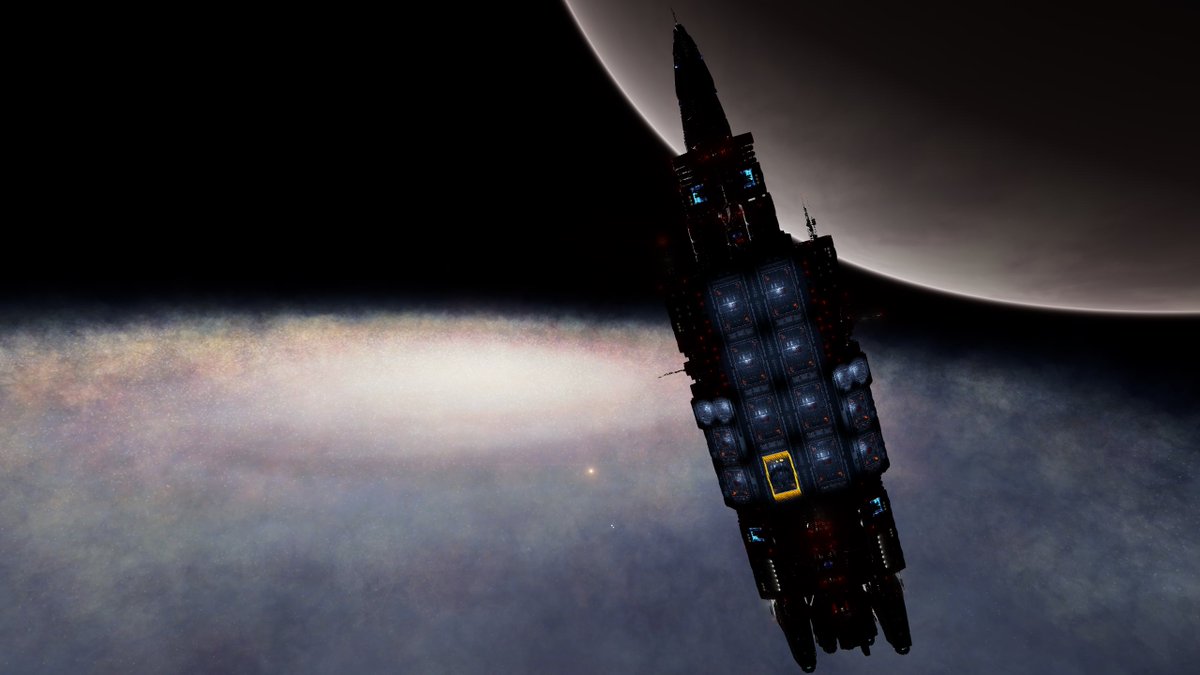 Chris_W_2k5's tweet photo. R.I.P. Schrodingers Cargo sits hanging above the Milky Way enjoying the view while R.I.P. Bad Example moves cargo.  We're listening to music, enjoying views and hauling cargo.  Come by, say hi! https://t.co/JAlN4PIm1f

#EliteDangerous | #Colonizing | #FleetCarrier | #Streamer https://t.co/E8CVDUubm8