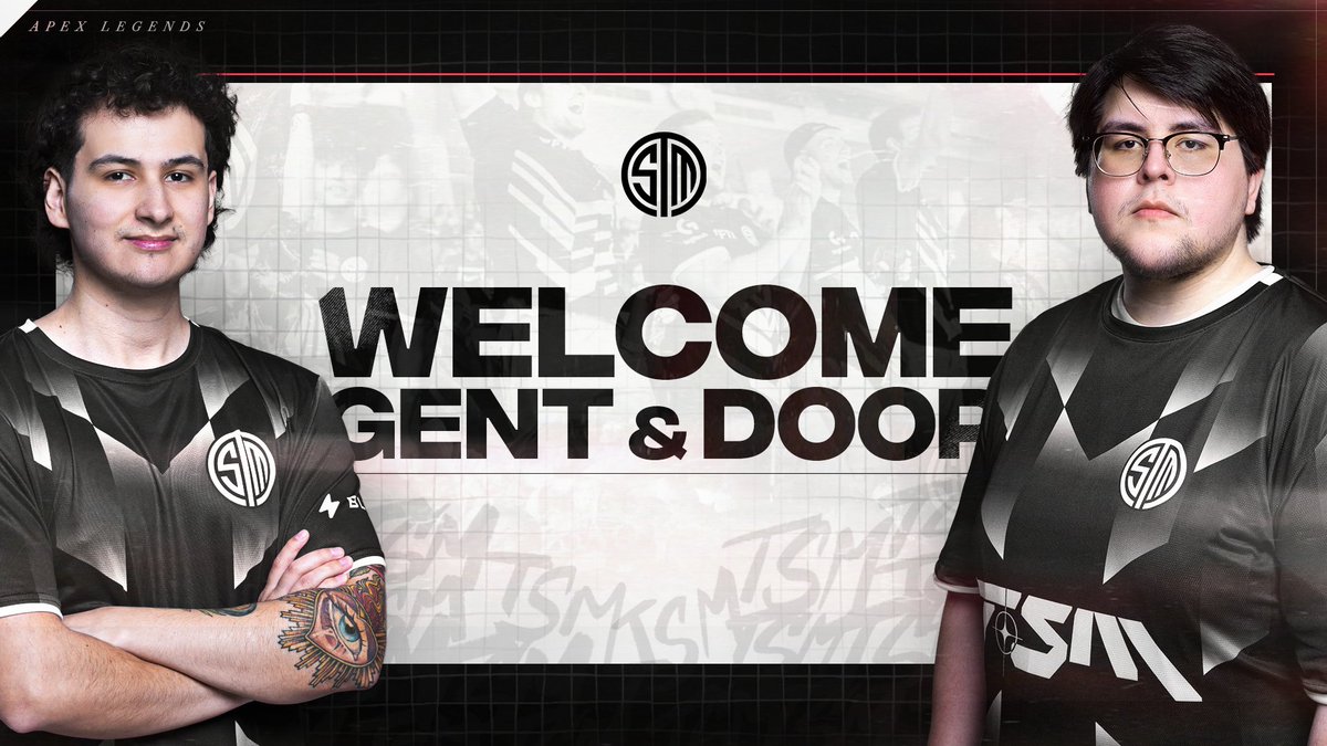 TSM (@tsm) on Twitter photo We're proud to introduce to you the next generation of TSM Apex!
▪️ <a href="/DooplexLIVE/">TSM dooplex</a>
▫️ <a href="/gentnmn/">TSM gent</a>
They will don the black-and-white, competing in ALGS Year 5 alongside <a href="/SkittleCakez/">SkittleCakes</a>. We're proud to introduce to you the next generation of TSM Apex!
▪️ <a href="/DooplexLIVE/">TSM dooplex</a>
▫️ <a href="/gentnmn/">TSM gent</a>
They will don the black-and-white, competing in ALGS Year 5 alongside <a href="/SkittleCakez/">SkittleCakes</a>.
