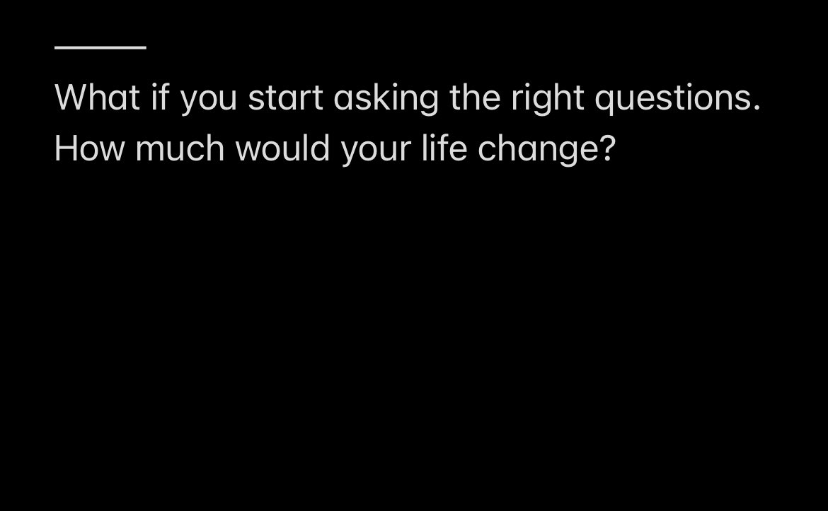 thisisossa's tweet image. You have to be fully present to ask the right questions.