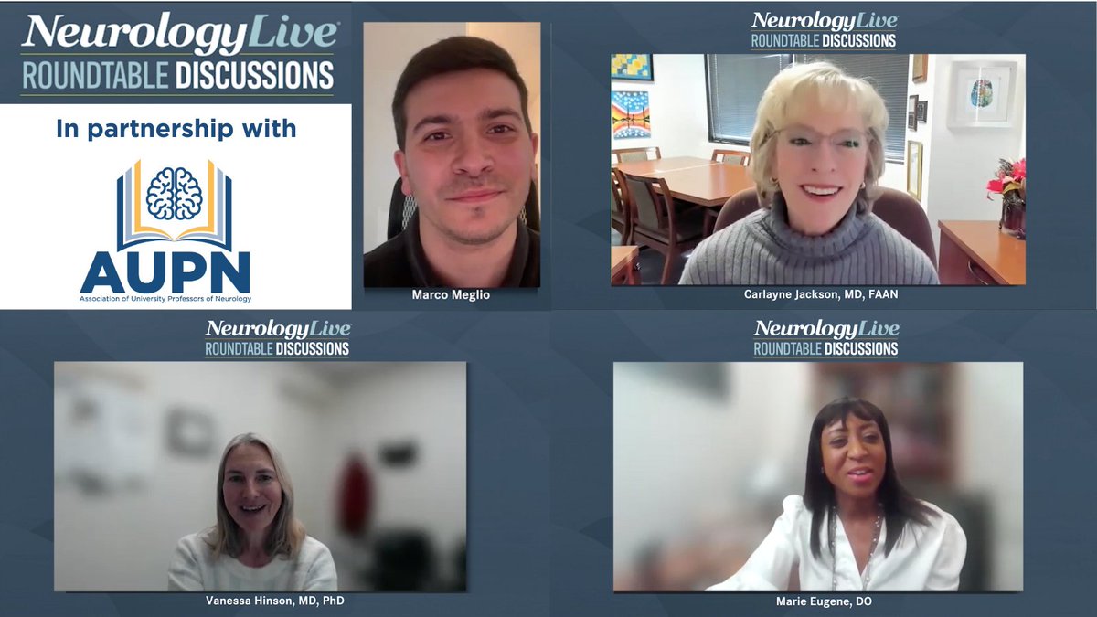 Association of University Professors of Neurology (@aupn_leaders) on Twitter photo AUPN partnered with <a href="/neurology_live/">NeurologyLive®</a> on a video series exploring the perspectives of women in #neurology. In this video, Dr. Marie Eugene, Dr. Vanessa Hinson, & Dr. <a href="/CarlayneJackson/">Carlayne Jackson, MD, FAAN</a> shared their advice for early-career women in neurology.
neurologylive.com/view/episode-4…
<a href="/marcomeglio1/">Marco Meglio</a> AUPN partnered with <a href="/neurology_live/">NeurologyLive®</a> on a video series exploring the perspectives of women in #neurology. In this video, Dr. Marie Eugene, Dr. Vanessa Hinson, & Dr. <a href="/CarlayneJackson/">Carlayne Jackson, MD, FAAN</a> shared their advice for early-career women in neurology.
neurologylive.com/view/episode-4…
<a href="/marcomeglio1/">Marco Meglio</a>