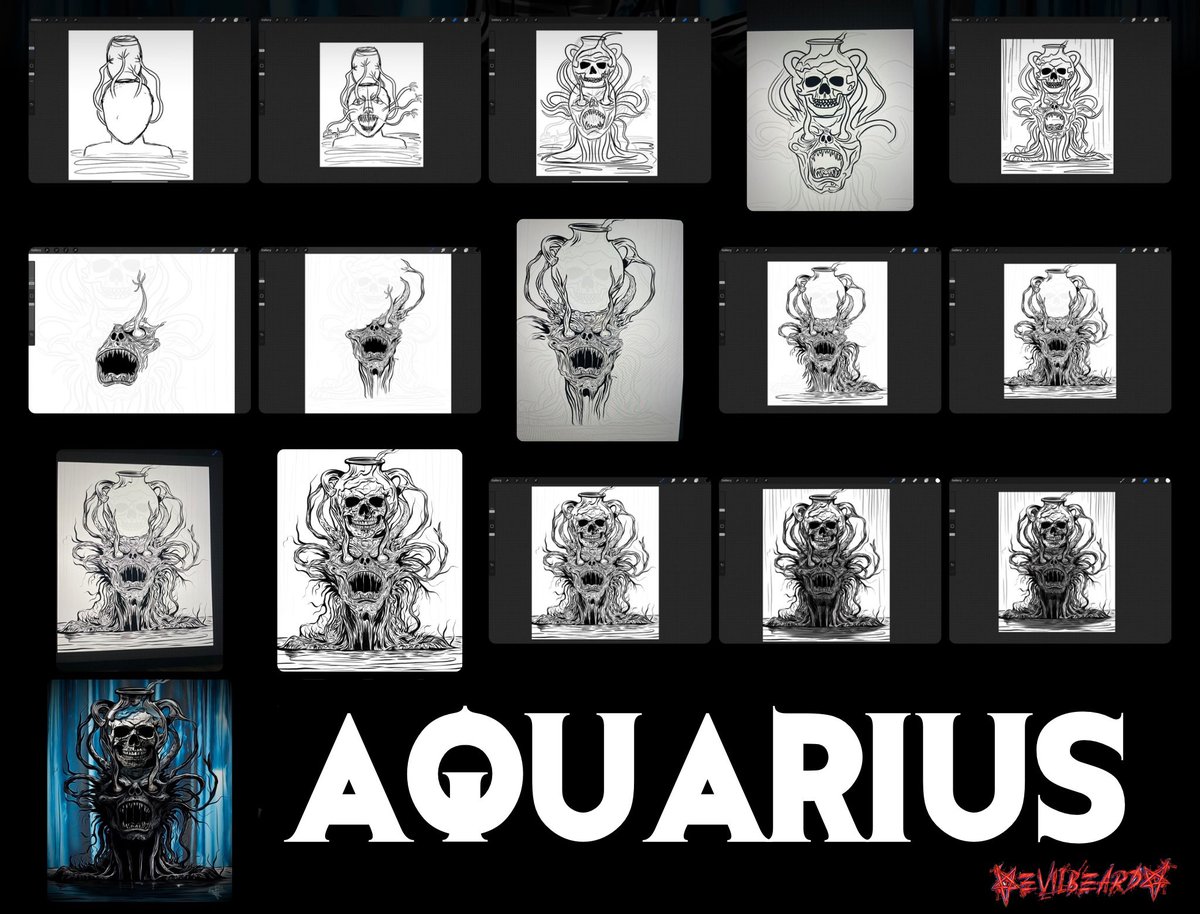E6LZodiac Time 💀
First up is Aquarius
It’s my sign and the first one I drew.
48hr Auction starting at 1.2 $AVAX Eligible for <a href="/salvor_io/">Salvor 🚢🔺</a> Art Season points
“Aquarius now pours not water, but oblivion, and the stars weep in its wake” #𝖊𝖛𝖎𝖑𝖇𝖊𝖆𝖗𝖉𖤐 

salvor.io/collections/0x…