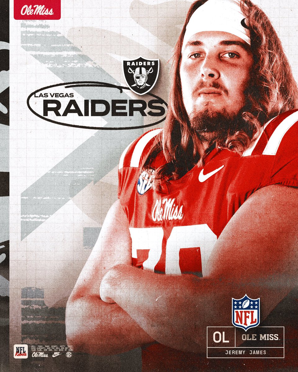 Ole Miss Football (@olemissfb) on Twitter photo The 'Sip ➡️ LV
Jeremy James is heading to the <a href="/Raiders/">Las Vegas Raiders</a>‼️
#HottyToddy x #RaiderNation The 'Sip ➡️ LV
Jeremy James is heading to the <a href="/Raiders/">Las Vegas Raiders</a>‼️
#HottyToddy x #RaiderNation