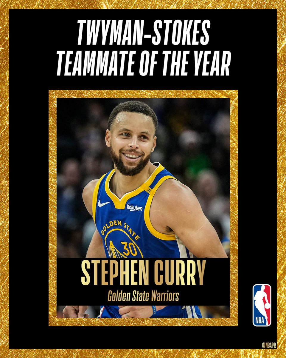 Stephen Curry gana el premio a Compañero del Año en la NBA.

Otorgado “en base al juego altruista, liderazgo como mentor y modelo a seguir para otros jugadores, así como compromiso para con su equipo”.

Le cabe perfecto la descripción.