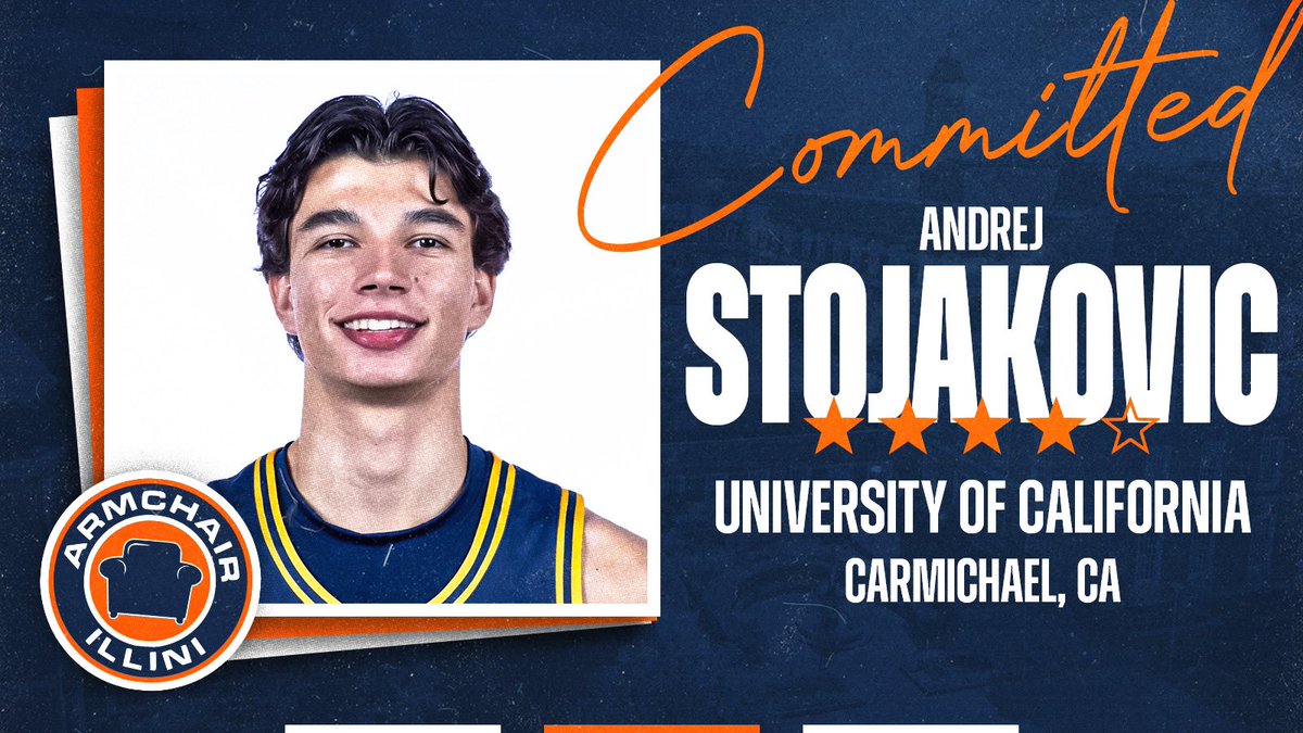 BREAKING: Cal transfer guard Andrej Stojaković has committed to Illinois!!
The 6-7 sophomore and former McDonald’s All-American averaged 17.9 PPG this season. 

Andrej is the son of former NBA Champion and 3x All-Star Peja Stojaković.