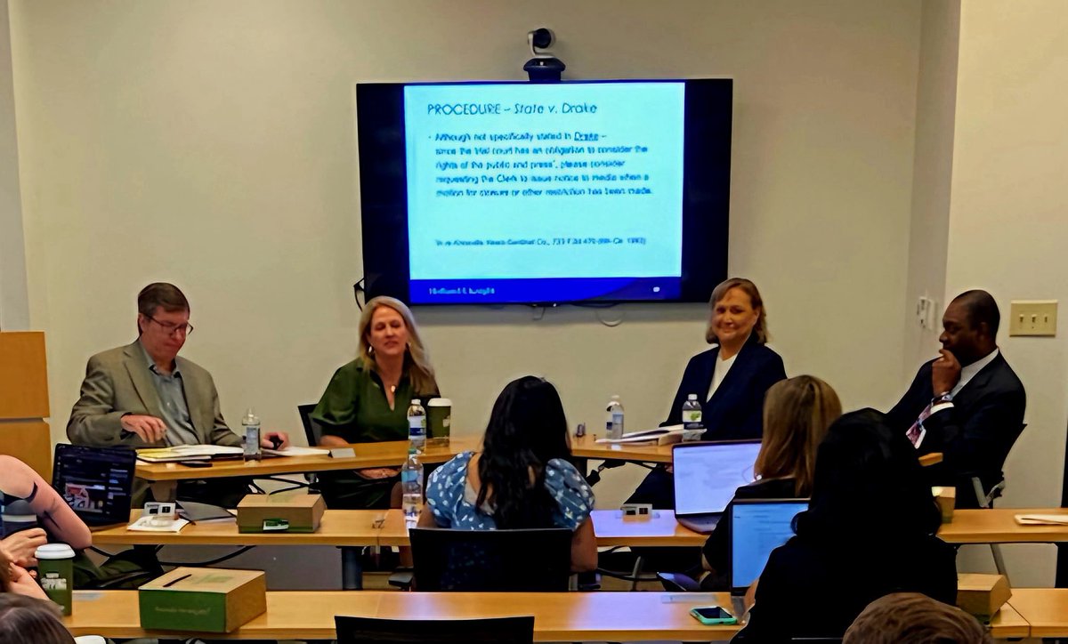 escobarforjudge's tweet image. Thank you to Robb Harvey and the Tennessee Bar Association for inviting Judge Sam Coleman, Judge Valerie Smith, and me to participate in the Reporters Workshop panel. We had a meaningful dialogue on the intersection of journalism and the judiciary. #ТВА
#ReportersWorkshop