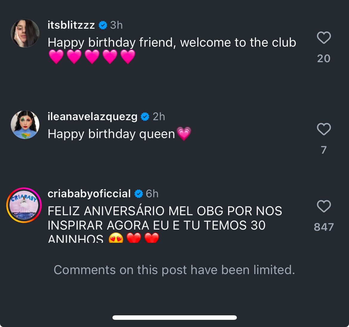 lbbhian's tweet image. Melanie Martinez has limited her comments on Instagram to “Followers only.”